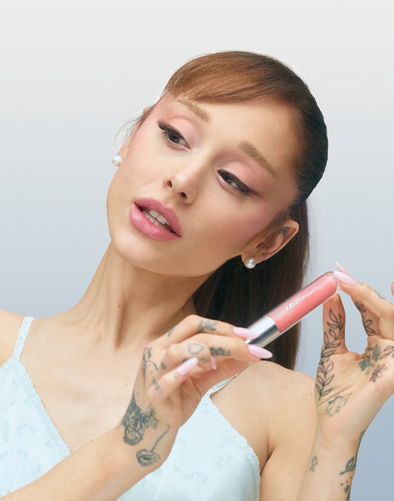 image of ariana with glossy balm