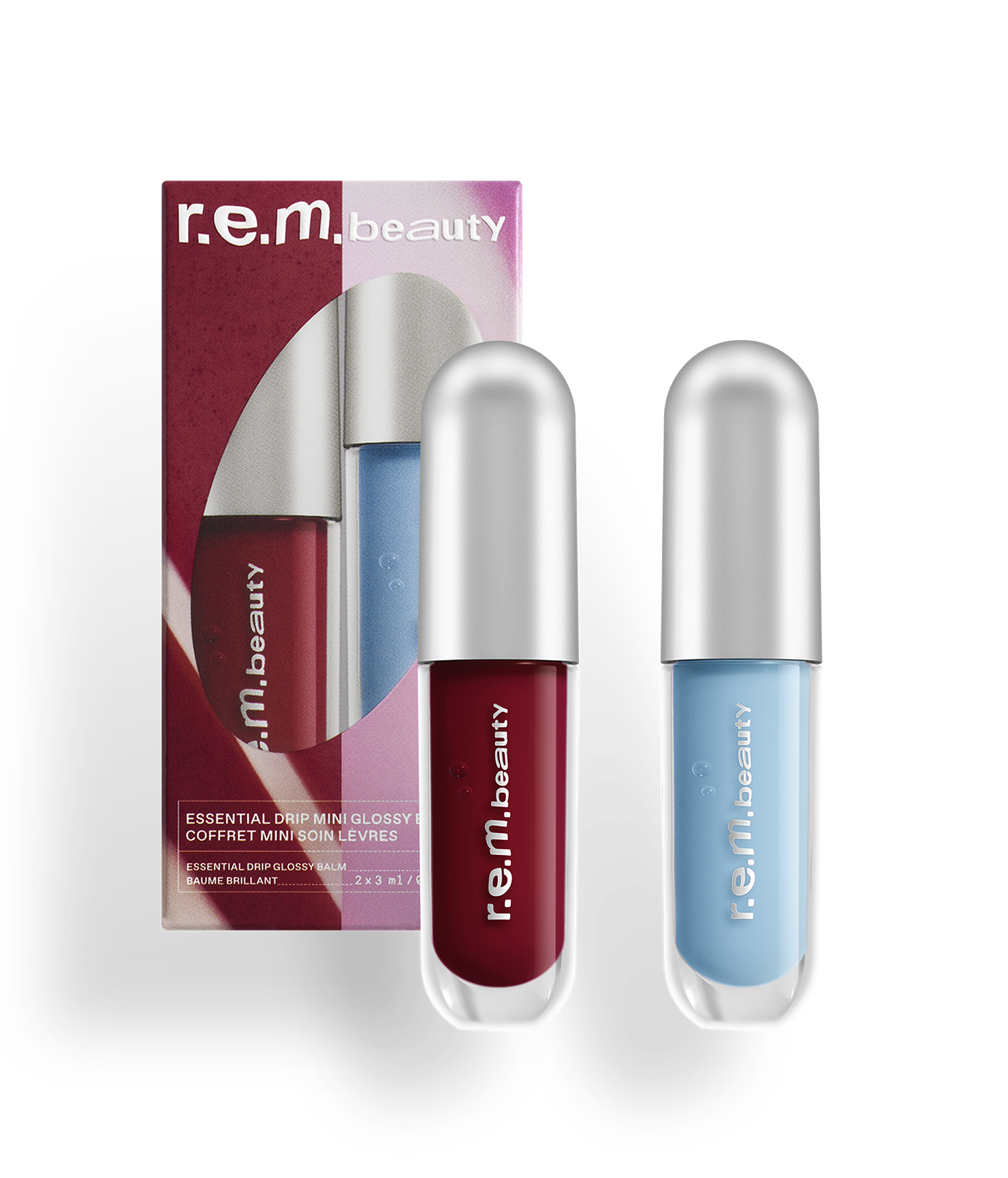 mini essential drip glossy balm duo | r.e.m. beauty by Ariana