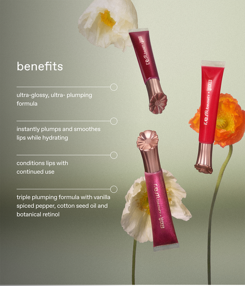 r.e.m. beauty x Wicked: For Good Poppy Plumping Lip Gloss