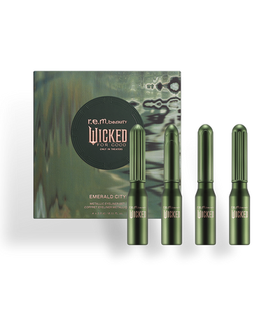 r.e.m. beauty x Wicked: For Good Emerald City Metallic Eyeliner Set